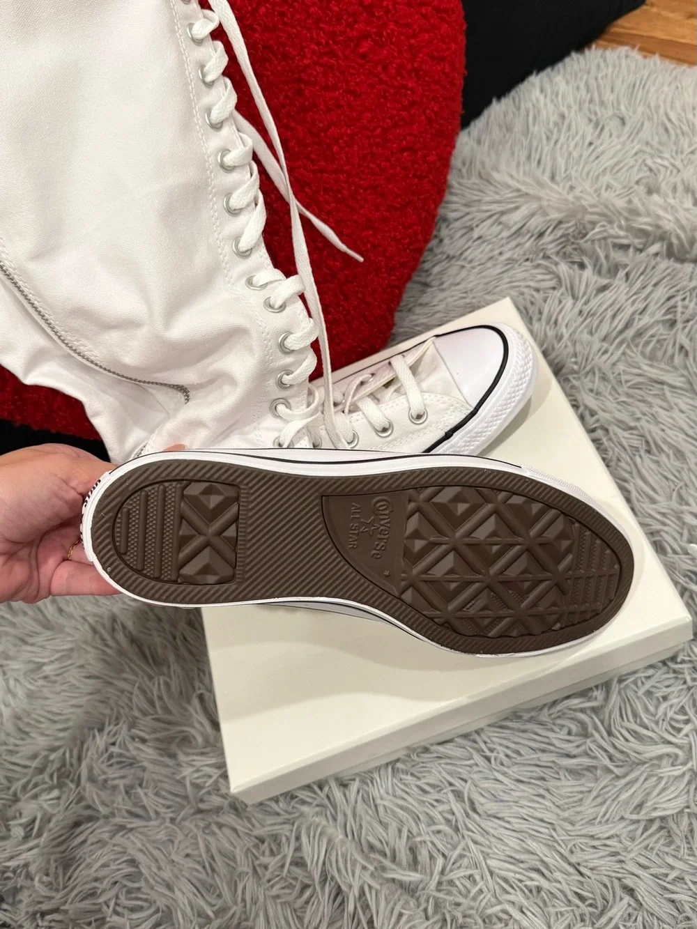 Converse Knee High Zip Boots White W 8.5